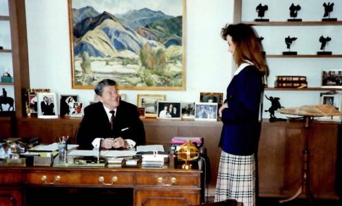 Peggy Grande and Ronald Reagan