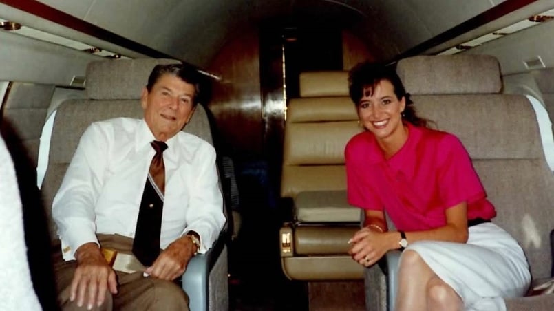 Peggy Grande and Ronald Reagan